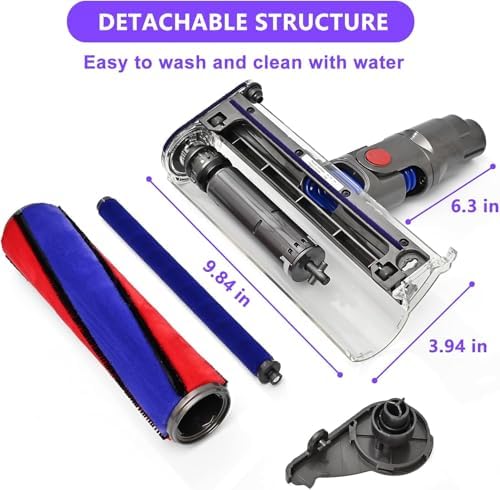 Soft Roller Cleaner Head Replacement for Dyson V10 V11 V15 V8 V7 Cordless Vacuum Cleaners, Quick Release Vacuum Head Replacement Attachments Parts Accessories for Dyson, Gentle on Hard Floors - 1