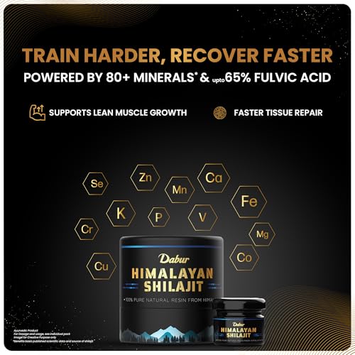 Image of Dabur Himalayan Shilajit Resin - 15g | 250mg per Serving | Boosts Strength, Stamina & Muscle Growth | Shilajit for men |100% Ayurvedic Grade A Shilajit Sourced from the Himalayas (Up to 19,000 ft)