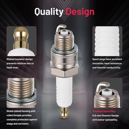 BDFHYK QL78YC Iridium Spark Plugs 4 Pack For Outboard 80hp 90hp 35hp by BDFHYK - Used condition - Image 4
