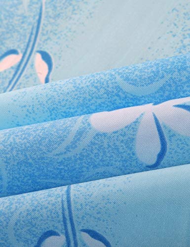Rideau de salle de bain imperméable et épais anti-moisissure en polyester bleu