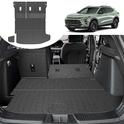Image of Cargo Mat for 2024-2026 Chevy Trax /Buick Envista, All Weather TPE Cargo Mat with 3rd Seat Back Cover and Left Storage Mat for Chevy Trax Accessories