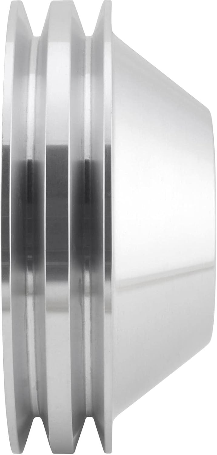 Speedway Motors Underdrive Pulley Combo for SBC 1969–1986 Long-Style Water Pumps With a 5/8" Shaft, Includes Double Groove Crank and Water Pump Pulleys with Matched Belts Kit