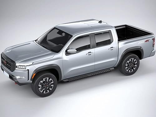 Miniatura 2 de APS Estribos de barras Nerf de estilo de moldeo por soplado negro compatibles con Nissan Frontier 2005-2024 Crew Cab