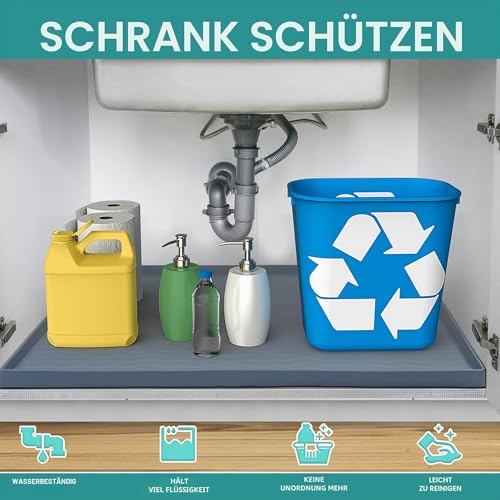 URMONA Silikonmatte für Küchenschrank 55 x 55 cm, Schrankmatte wasserdicht – Ansicht 2