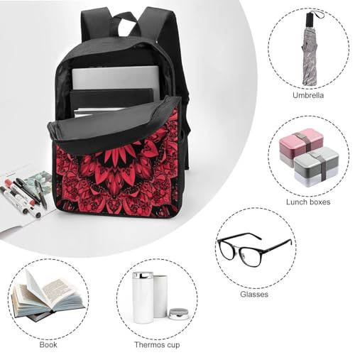 Sac à dos imprimé 3D géométrique - Cartable grand format 43 cm ultra-résistant