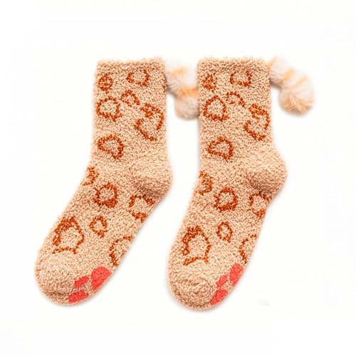 Image of Benefeet Sox Women Fuzzy Socks Funny Cat Gifts Cozy Soft Fluffy Winter Warm Sleeping Cute Animal Slipper Socks for Cat Lover