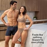 STEP ONE Mens Boxers Shorts, 1 Pair, Anti Chafing Underwear for Men, Moisture-Wicking Boxer Shorts with 3D Pouch. Fabric Made from Organic Bamboo Black X-Large - Image 2