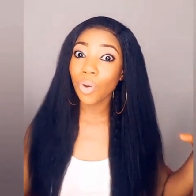 Brazilian-Virgin-Kinky-Straight-Human-Hair-13x4-Lace-Frontal-Yaki-Straight-Ear-to-Ear-Lace-Frontal-With-Baby-Hair-Free-Part-Natural-Color-14Inch-13x4-frontal