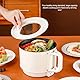 Elektrischer Hot Pot, 1,8 L, Großes Fassungsvermögen, 2 Gänge, Verstellbar, Tragbar, Antihaftbeschichtet, Mini Ramen Kocher für Pasta, Suppe, Steak, Ei, Haferflocken (weiß)