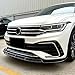 Front Bumper Spoiler Lip Kit Splitter for VW Tiguan R Line 2021-2023 Gloss Black