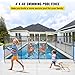 Happybuy Pool Fence, 4FTx 48FT DIY Pool Fences for Inground Pools, Removable Child Safety Pool Fencing, Swimming Pool Fence in Ground for Kids Safety, Black Pool Mesh to Protect Kids