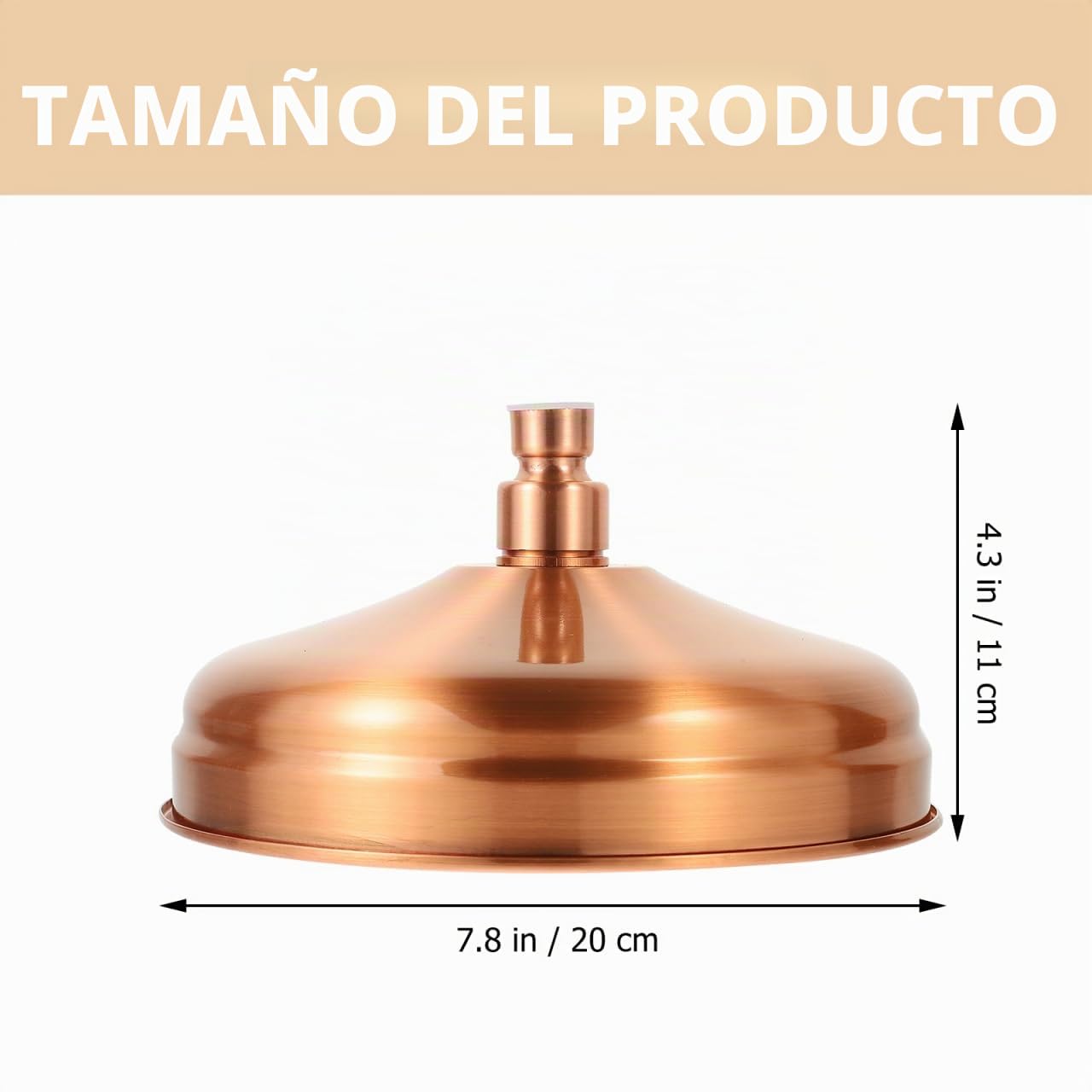 Angoily Cabezal De Ducha De Cobre 7.87 Pulgadas Alcachofa Fija Con Agujeros De Silicona Antical Agua Para Baños Modernos Y Relax