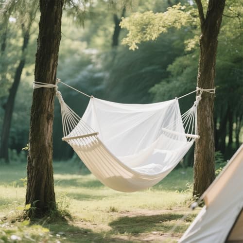 Image of 1.2M Wide Bed with White Extra Dense Quadrant Protection Mosquito Net,Dormitory Double Bed Cover Dense Insect Net for Camping,Family,Dormitory,Housing Bed Bug Protection (L:1.9m*W:1.2m)