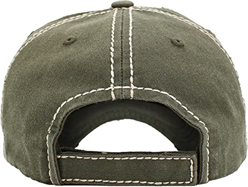 Image of KBETHOS Vintage Washed Distressed Cotton Dad Hat Baseball Cap Adjustable Polo Trucker Unisex Style Headwear