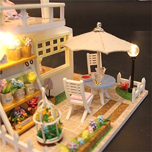 DIY Mini Puppenhaus Prinzessin Mädchenhaus Holzmöbel Kit, Zinfandel Pavillon Handgemachte Cottage Hütte Kleines Haus… – Bild 4