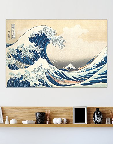 Pôster impresso The Great Wave Off Kanagawa por Katsushika Hokusai Impressão ecológica livre de PVC