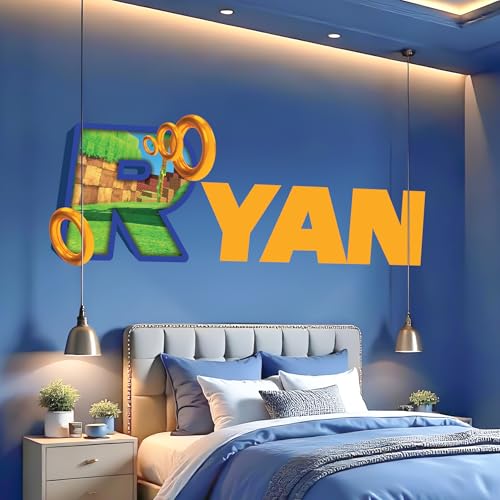 AdesiivoStudio Personalized Speed Lightning Name Wall Deca - Custom Peel and Stick Vinyl Sticker for Boys Bedroom Decor - Action-Themed Room Art with Electric Effect - Energetic Kids Name Mural