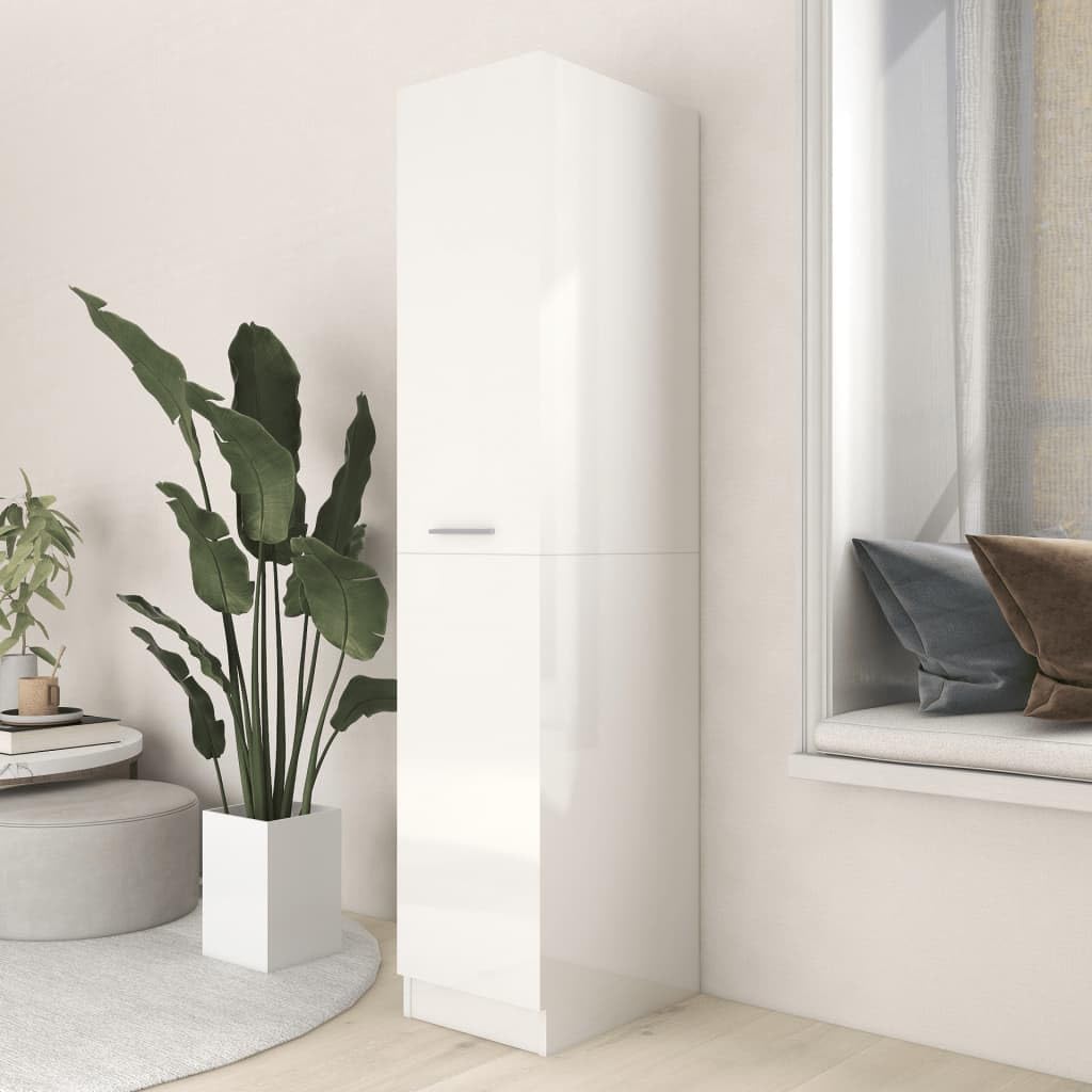 Schränke & Aufbewahrung Apothekerschrank Hochglanz Weiß 30x42,5x150 cm Holzmöbel