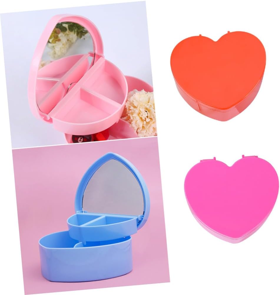 PRETYZOOM Plastic Holder Toy Accessories Storage 4pcs Boys and Girls Toy Box Storage Box Adornment Box in Pink Blue