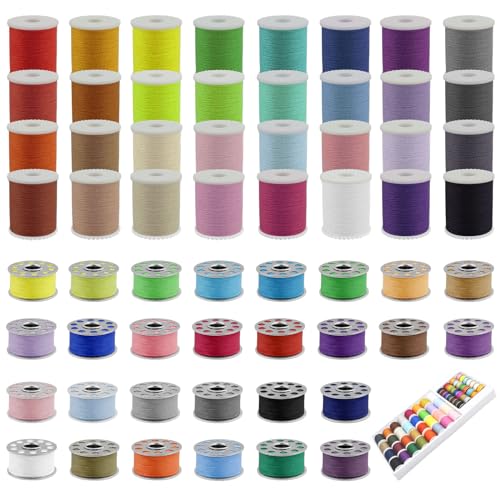 60 Pièces Fil à Coudre de Couleurs, Bobine pour Machine à Coudre, Fil Polyester pour Couture à la Main et à la Machine