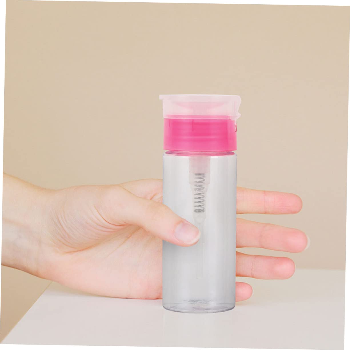 Ipetboom Nail Polish Remover Kit with Empty Pump Bottles and Wipes Portable Manicure Dispenser Set for Easy Liquid Application and Travel Use