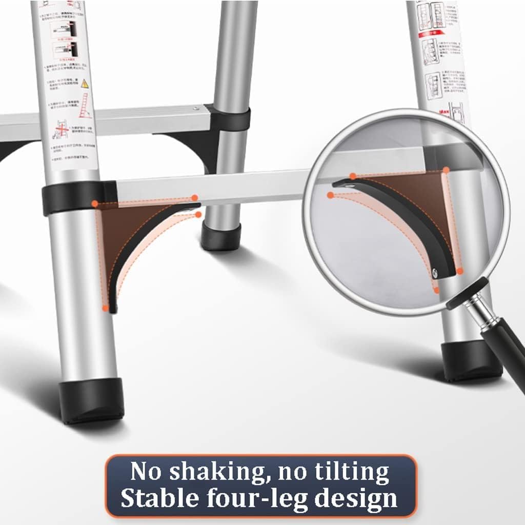 Telescoping Extension Ladder,Wide Pedal A-Frame Ladder Telescoping Ladder Portable Extension Ladder Aluminum Step Ladder for Home Industrial 330LB/150KG Capacity