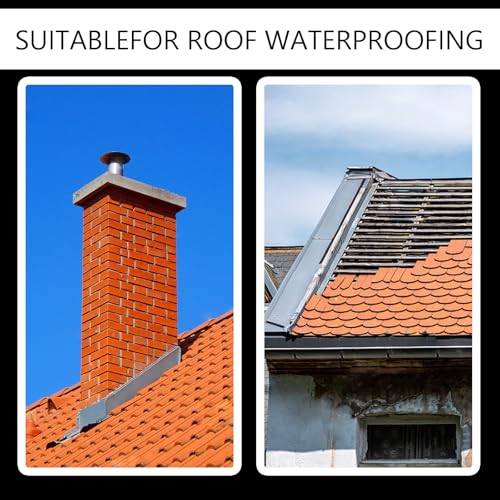 8\'\' x 20\' Aluminum Flashing Roll,Metal Flashing Roll for Roof and Garden,0.2mm Thickness Aluminum Roof Panels for Sealing Windows Doors - Thumbnail 5
