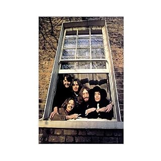 The Beatles Poster sur toile HD pour chambre à coucher, décoration de bureau, décoration sans cadre : 50 x 75 cm - Les Beatles, Paul McCartney, John Lennon, RIngo Starr, George Harrison