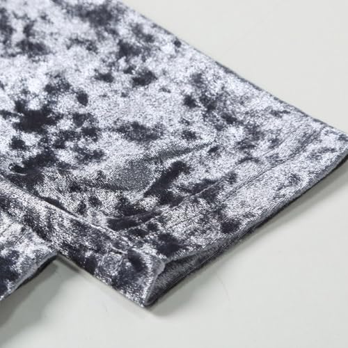 Cambkatl Men's Velvet Long Sleeve T Shirts Stylish Turtleneck Slim Fit Velour Pullover Evening Party Top4