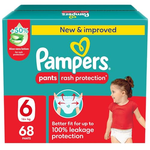 Pampers Rash Protection Size 6 16+ kg Giant Box 68 Diaper Pants