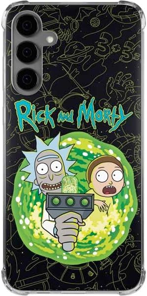 Skinit Clear Phone Case Compatible with Galaxy S24 Plus - Officially Licensed Adult Swim Rick and Morty Portal Travel Design