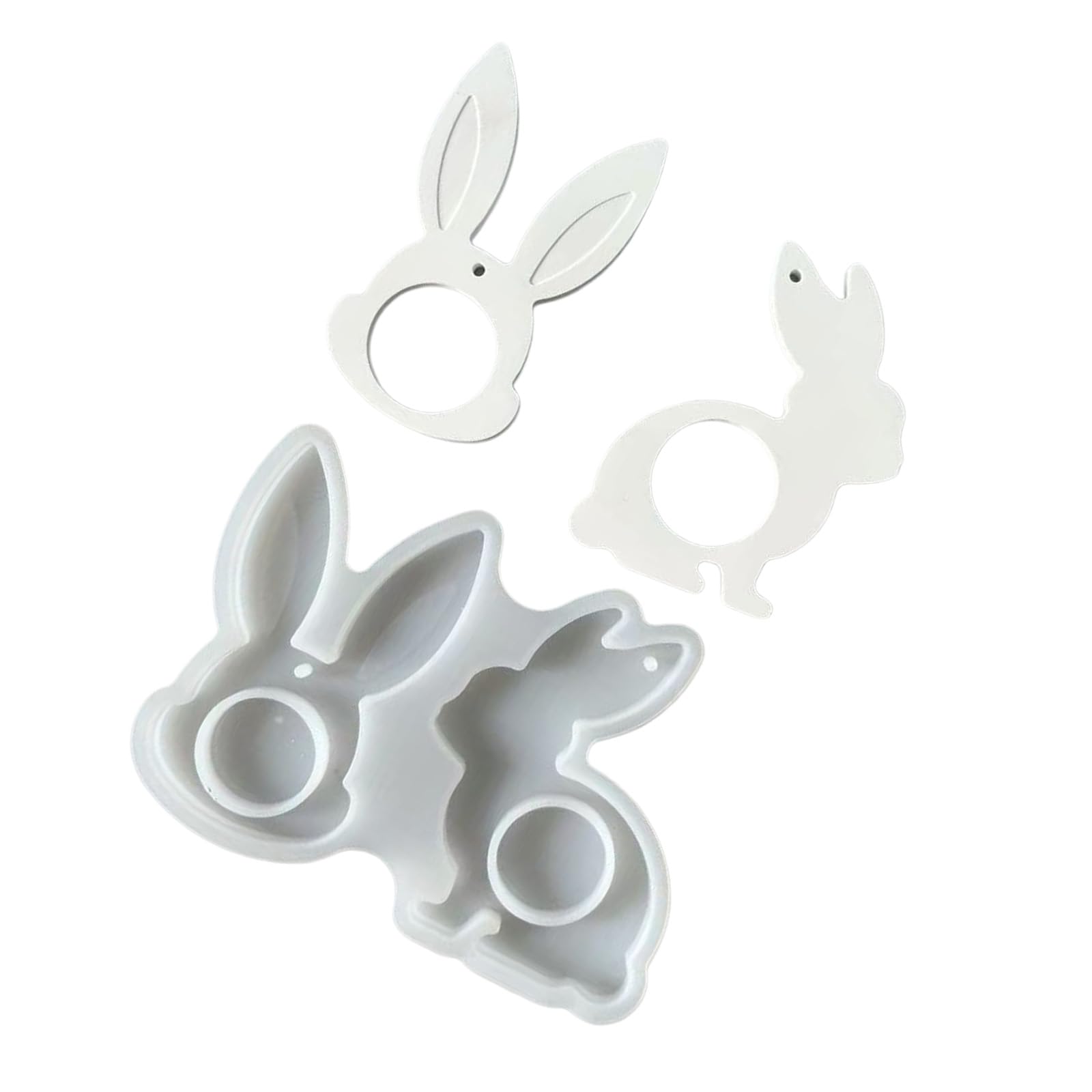 Msioytog Easters Rabbits Silicone Crafting Supplies for Resin Decoration and Projects Home Decoration Rabbits