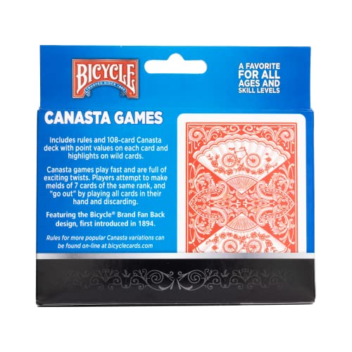 Bicycle Canasta Games Playing Cards, Multicolor #TOP2