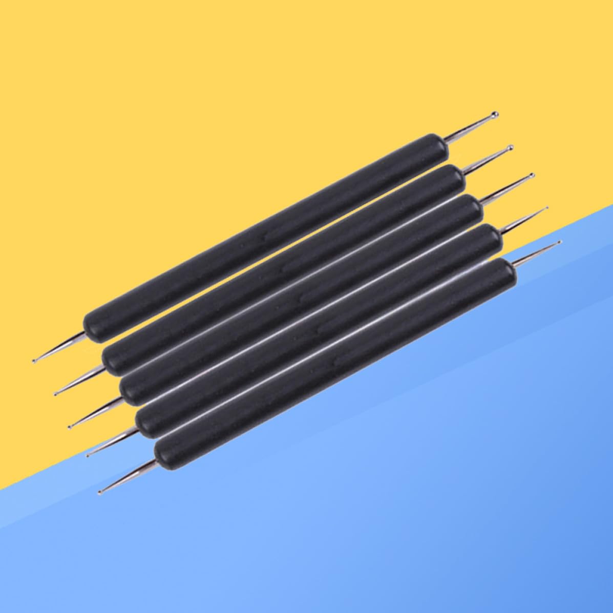 Double Ended Nail Dotting Pen Set 5pcs for Embossing and Sculpting
