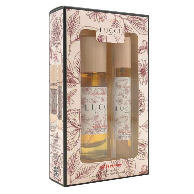 Estuche Lucci Flower 37 ml + 20 ml para mujer REYES QUEENS, Familia Olfativa: Floral, Tamaño: 37 ml, Concentración: Agua de perfume, Género: Femenino