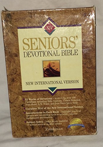 Image of New International Bible Seniors' Devotional Bible: With Life-Affirming Daily Devotions (Niv Devotional Bible/Navy Bonded Leather/Plain)