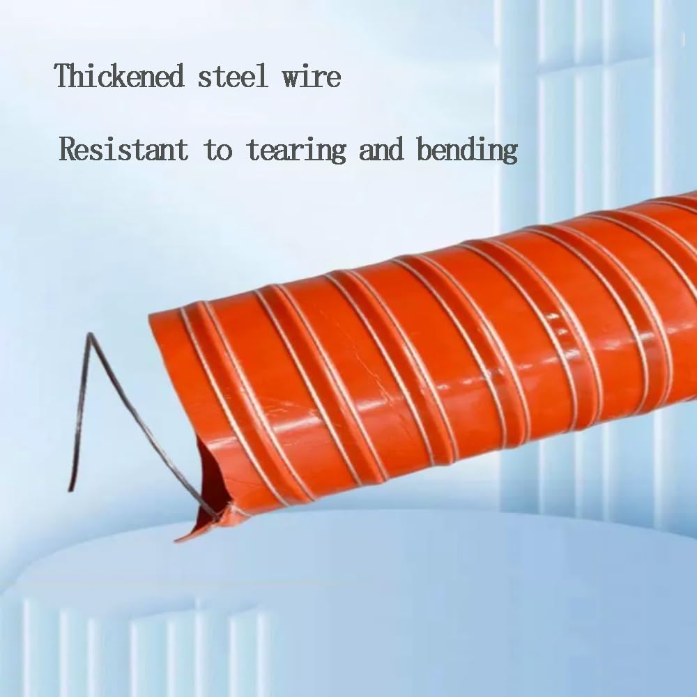 127 133 140 180 254 305mm Silicone Tubo di Ventilazione Flessibile Condotto Flessibile Tubo Flessibile per Condotto di Ventilazione Aria Condizionata(160mm,1m(3.3ft))