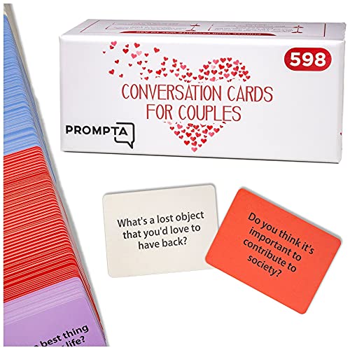 Couples Conversation Starter Cards - Over 600 Conversation Cards for Couples to Connect and Improve Communication - from Casual Conversations to Break The Ice to Deep and Important Topics