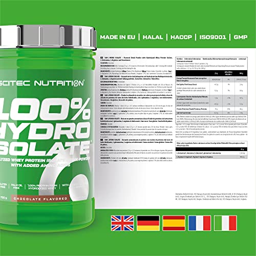 Isolat hydrolysé Scitec Nutrition 100% Hydro Isolate sans gluten récupération chocolat - 4