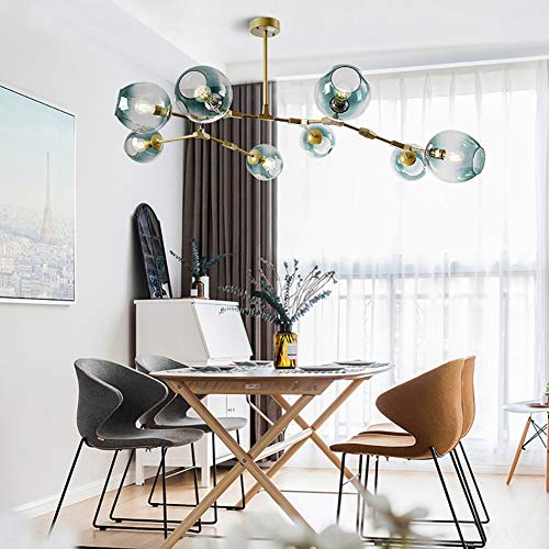 Plafonnier en verre bleu réglable idéal pour corriger un manque de lumière - 3