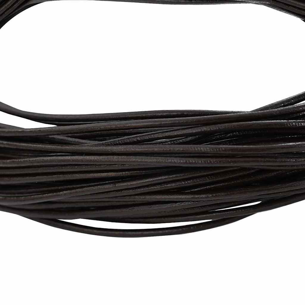 Leder Schnur 1 Dunkelbraun, Runde Lederkordel 1 mm x 50 m