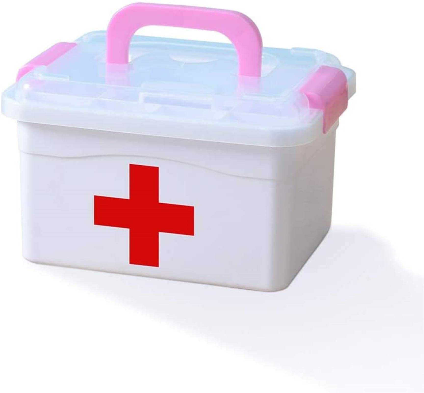 Rangement pharmacie plastique bleu boîte secours familiale pour maison et voyage