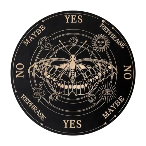 Juego de collar de tablero colgante con letras, decoración fantasma, juego de mesa de péndulo de , tablero de mensajes metafísicos con letras, decoración fantasma, juego de mesa para acercarse