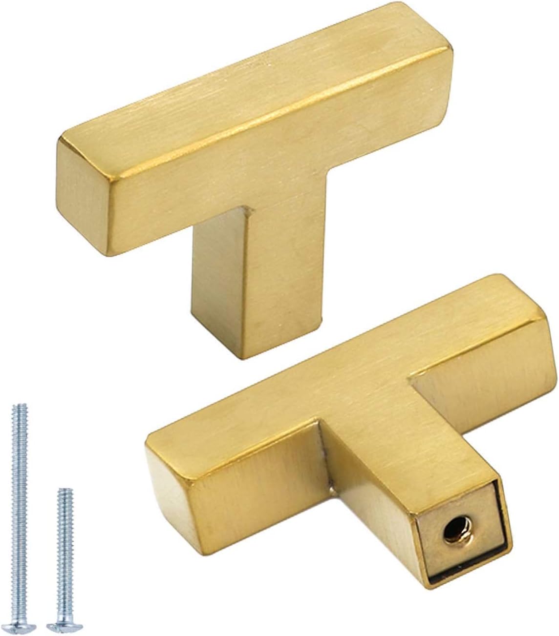 goldenwarm Brushed Brass Knobs Kitchen Hardware