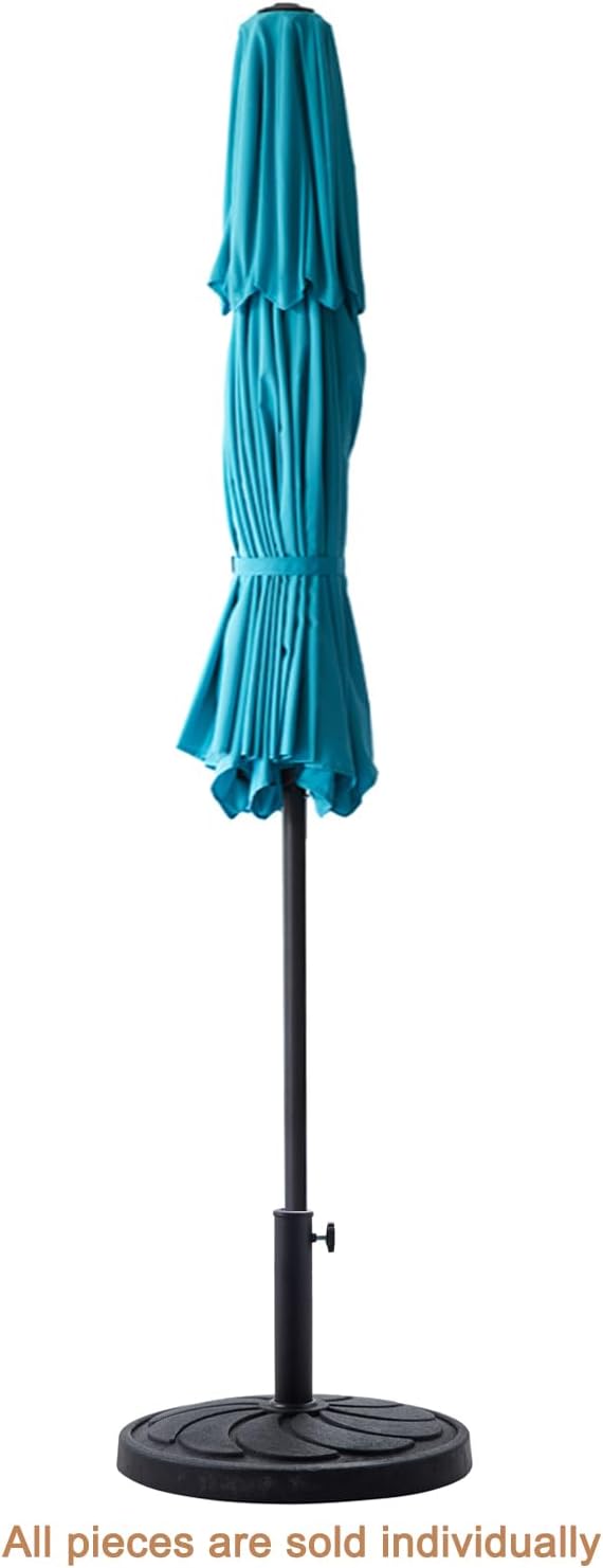 C-Hopetree 40 lb Round Heavy Duty Round Base Stand for Outdoor Patio Market Table Umbrella, Black