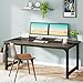 Tribesigns Modern Computer Desk, 63 x 31.5 inch Large Office Desk Computer Table Study Writing Desk Workstation for Home Office, Grey/Black