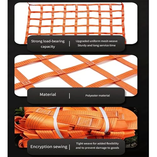 Sangles de levage robustes avec filet de levage de charges 1x1m 2t - 6