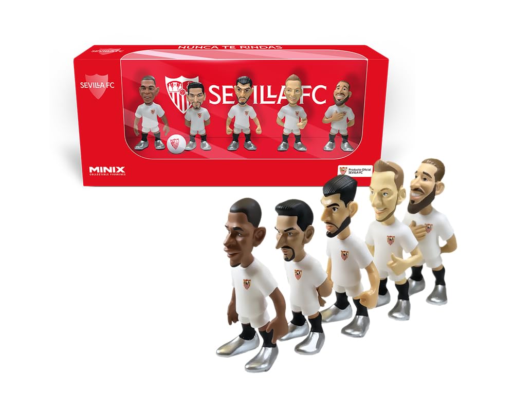 MINIX - Sewilla - Opakowanie 5 sztuk - Figurki PVC 7 cm - V2 (Ramos, Rakitic, Mir, Navas, Fernando)