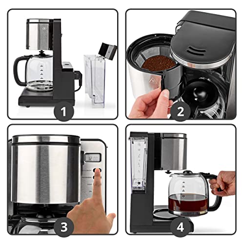 Ex-Pro 1.5L Filter Coffee Machine, 1000W Coffee Maker for up to 12 Cups, with Aroma Setting, Automatic Switch-Off, Anti-Drip, Keep Warm Function and Reusable Nylon Filter - Image 3