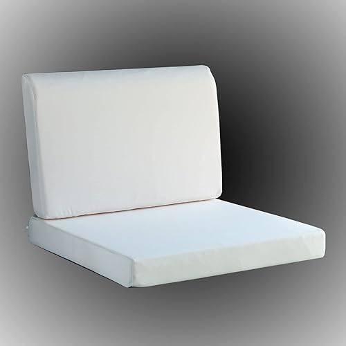 Cojines para sillas de patio con cojín de respaldo, parte inferior antideslizante, cojines cuadrados impermeables para sillas de exterior con lazos